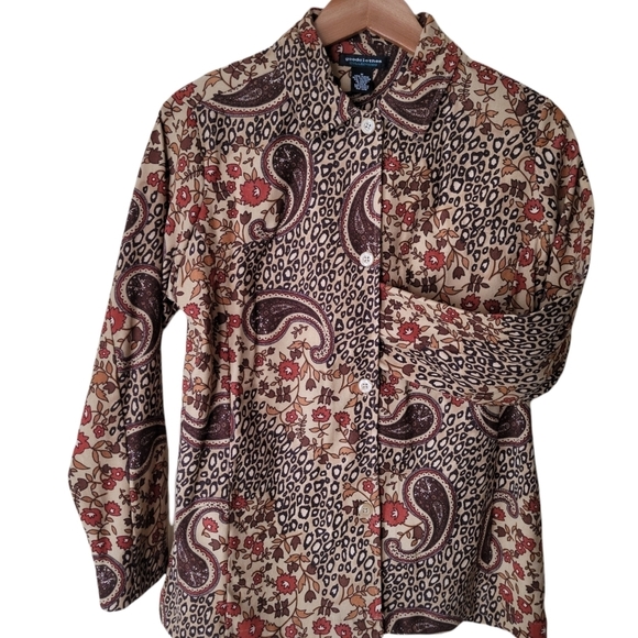** VINTAGE** Goodclothes collections BOHO paisley button-down tunic/shirt - Picture 3 of 11